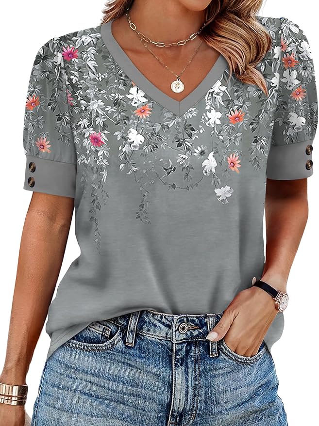 OFEEFAN V Neck Blouse