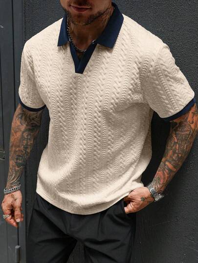 Textured Knit Polo