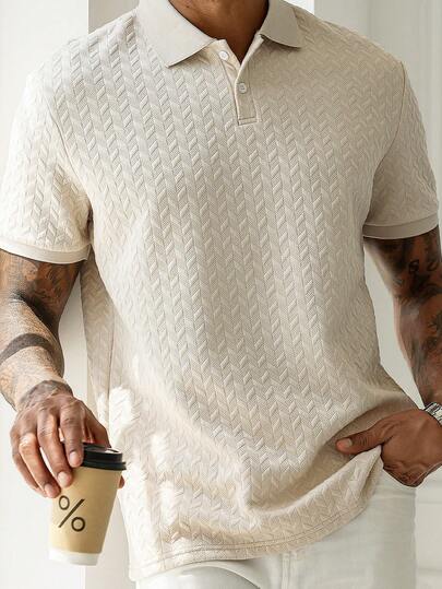 Textured Knit Polo