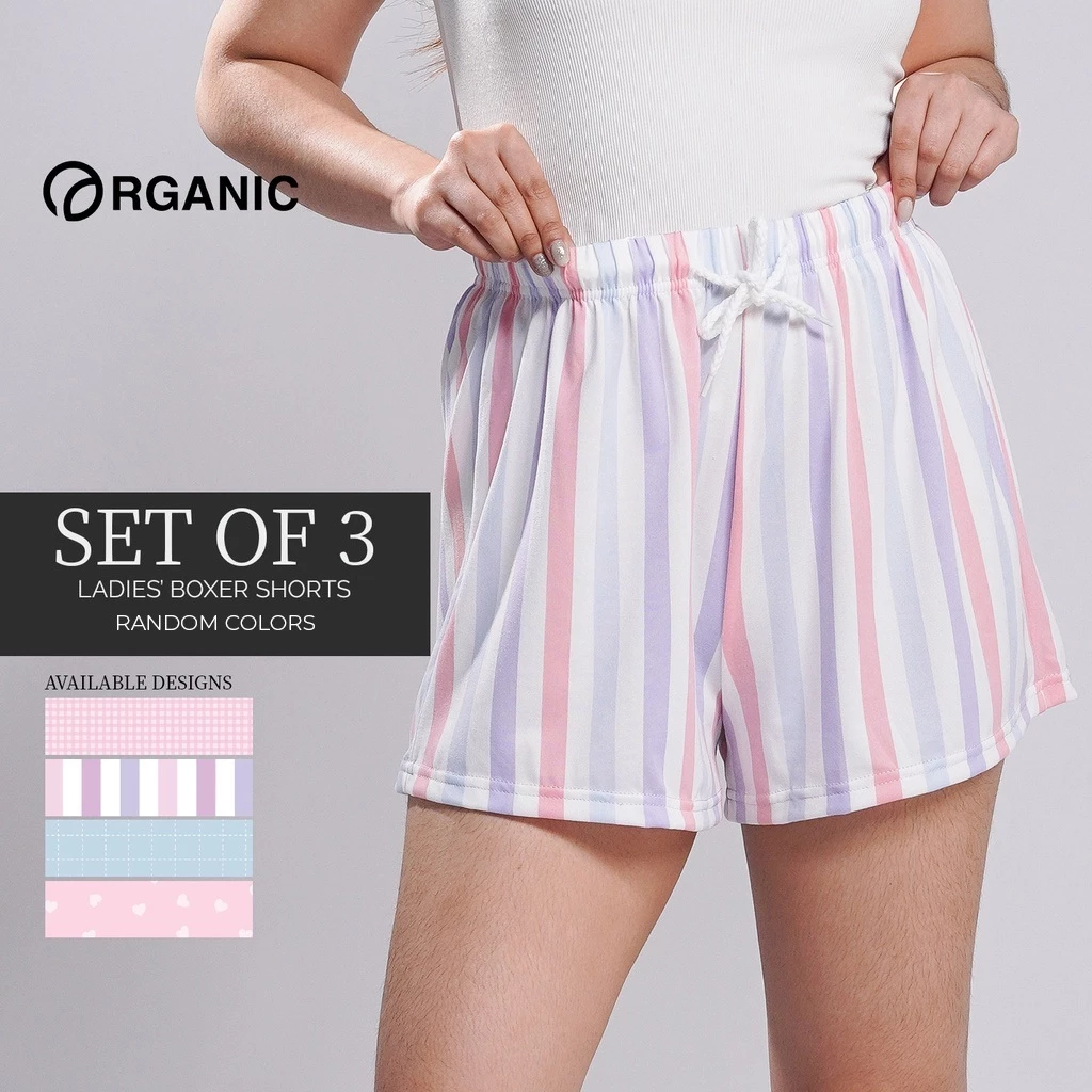 3pcs Ladies Boxer Shorts